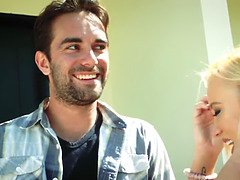 Blond, Pijpbeurt, Sperma, Hd, Likken, Natuurlijke tieten, Kut duiken, Zuigen