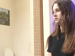 Jassie James Blows Stepbro in Home Bathroom - Teen School Uniform BJ