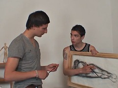 GRANDMA FRIENDS - Two buddies fuck a sexy grandma from both sides