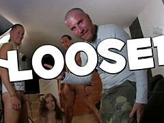 お尻, デカチン, フェラチオ, 面白, なめる, オマンコ, 三人, ヤリマンの