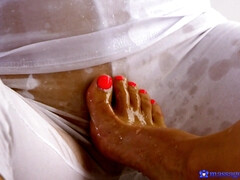 69, Cul, Gros seins, Pieds, Embrassement, Lesbienne, Massage, Huilée