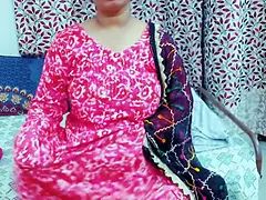 Hot xxx Stepmom fucked hard until orgasm with hindi audio with stepson seducing at home