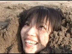 アジア人, ビーチ, ボンデージ, 手コキする, 日本人