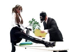 Brunette brune, Gorge profonde, Queue, Européenne, Bâillonner, Hard, Hd, Latex