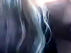 Blonde, Sucer une bite, Voiture, Papa, Interracial, Seins naturels