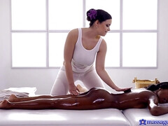 黒人, 茶髪の, 黒人, レズビアン, マッサージ, 淫乱熟女, 赤毛