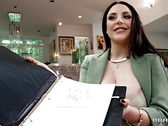 アメリカ人, 美女, デカチン, デカパイ, 巨乳な, 異人種間, オフィス, オッパイの