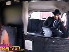 Sexy driver gets hard with female Fake Taxi Heist in taxi heist