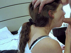 Redhead, girlfriend, face fuck