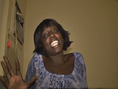 Ebony prostitute bitch ran off with her LIFE to suck my sausage!