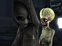 Hot 3D Alien Babe Gets Fucked by a Martian