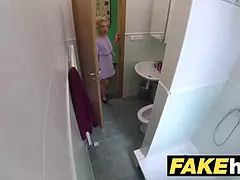 Faux polyclinic horny physician gets to nail a newly bald small teen pussy