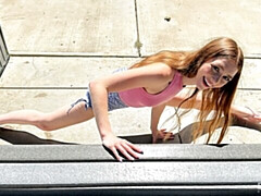 18, デカチン, バック, 自然山雀, ハメ撮り, 赤毛, ティーン, オッパイの