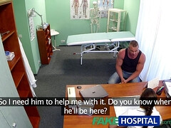 Leie, Blasen, Braunhaarige, Prüfung, Hd, Krankenschwester, Sohn, Spanner