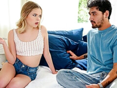 Slaapkamer, Grote lul, Blond, Pijpbeurt, Hondjeshouding, Natuurlijke tieten, Mager, Tiener