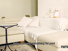 Young man doesnt want to study but drill this beautiful teacher