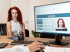 18, デカ尻, デカチン, バック, オフィス, 赤毛, ティーン, オッパイの