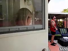 Bangbros - Emma Bugg offers to massage her step grandpa Gi Joey's sausage but with her mouth