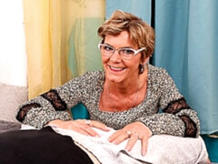 素人, デカチン, ブロンド, フェラチオ, 手コキする, マッサージ, オナニー, ショートヘア