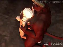 3d, デカチン, イマラチオ, バック, 怪物, ピグテール, 奴隷, ティーン