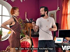 Hardcore, Ondergoed, Rijpe lesbienne, Roodharige vrouw, Tieten likken