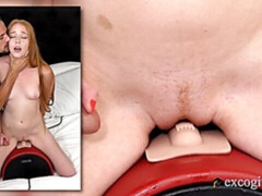 Grosser schwanz, Hundestellung, Masturbation, Natürlichen titten, Dürr, Jungendliche (18+), Titten, Spielzeuge