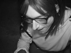 Pijpbeurt, Stel, Sperma in gezicht, Duits, Hardcore, Latex, Openbaar, Shemale