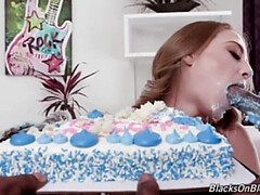 Grote lul, Blond, Diep in de keel, Handbeurt, Hd, Interraciaal, Trio