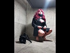 Leie, Europäisch, Absätze, Masturbation, Reif, Rotschopf, Transfrau, Solo