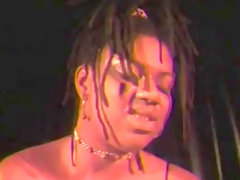 Asiatique, Noire, Noir ébène, Groupe, Lesbienne, Rétro, Strapon