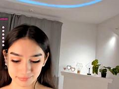 アジア人, 美女, 茶髪の, 一人, オッパイの