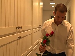 デカパイ, ブロンド, フェラチオ, エロティック, オナニー, 馬乗り, シーメール, フェラする