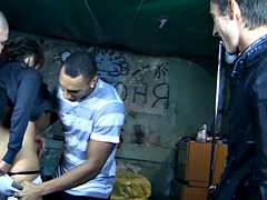 Mamada, Doble penetracion, Grupo, Grupo, Al aire libre, Adolescente, Tetas