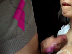 Grosse titten, Spermaladung, Japanische massage, Ablutschen