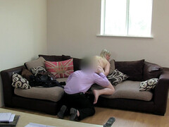 Leie, Arsch, Blondine, Blasen, Lecken, Masturbation, Büro, Hintern versohlen