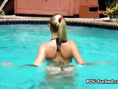 Bikini, Negro, Rubia, Tetona, Sexo duro, Casero, Coño, Apretado