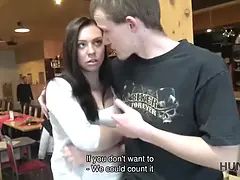 Cocu, Tchèque, Doigter, Léchez, Argent, Pov, Réalité, Adolescente