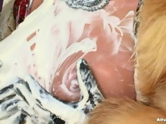 Arts, Exam, Fetisj, Handschoenen, Leer, Satijn, Tieten likken, Nat