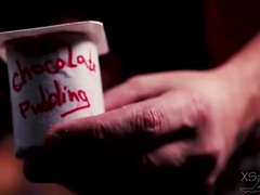 素人, デカチン, フェラチオ, 着衣女と全裸男, 口内発射, フェティッシュ, 食べ物, ゲーム