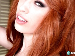 Plantureuse, Hd, Masturbation, Seins naturels, De plein air, Rousse roux, Solo, Nénés