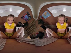 Dreidimensional, Blondine, Hochschule, Hardcore, Pov, Realität, Titten, Uniform