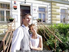 Beauté, Mariée, Cocu, Européenne, Hd, Pov, Rasée, Mariage