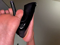 Amateur, Negro, Ébano, Pies, Tacones