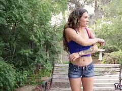 Amateur, Mamada, Corridas faciales, Pajear, Al aire libre, Adolescente