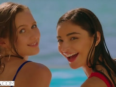 Bruinharig, Stel, Handbeurt, Likken, Rijden, Student, Tiener, Trio