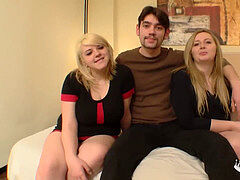 Mollig, Cousine, Europees, Dik, 1 man 2 vrouwen, Realiteit, Spaans, Trio