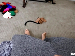 Amerikaans, Grote mammen, Rondborstig, Voeten, Fetisj, Likken, Doordringend, Tatoeage