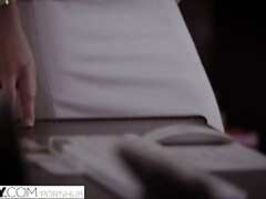 Anal, Blonde, Sucer une bite, Hard, Talons, Lingerie, Bureau, Secrétaire