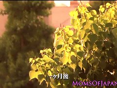 Japanese MILF spoils younger hairy pussy