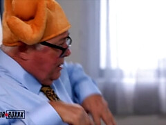 素人, ブロンド, フェラチオ, ハードコア, 淫乱熟女, 母, ロシア人, 三人